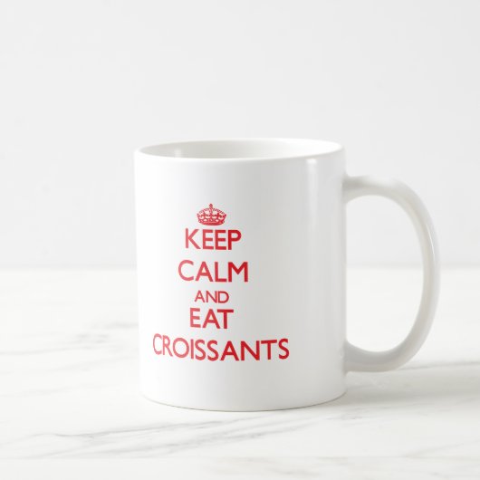 Behalten Sie ruhig und essen Sie Hörnchen Kaffeetasse (Rechts)
