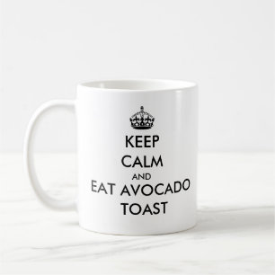 Behalten Sie ruhig und essen Sie Kaffeetasse