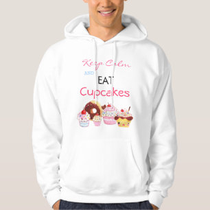 Behalten Sie ruhig und essen Sie kleine Kuchen Hoodie