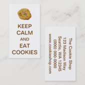 Behalten Sie ruhig und essen Sie Plätzchen Visitenkarte (Vorne/Hinten)