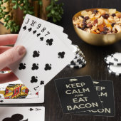 Behalten Sie ruhig und essen Sie Speck Spielkarten (In Situ)