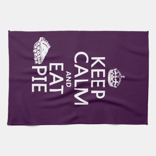 Behalten Sie ruhig und essen Sie Torte Geschirrtuch (Horizontal)