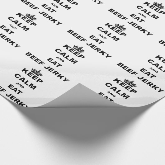 BEHALTEN SIE RUHIG UND ESSEN SIE TROCKENFLEISCH GESCHENKPAPIER (Ecke)
