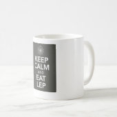 BEHALTEN SIE RUHIG UND ESSEN SIE VERZEICHNIS DER KAFFEETASSE (VorderseiteRechts)