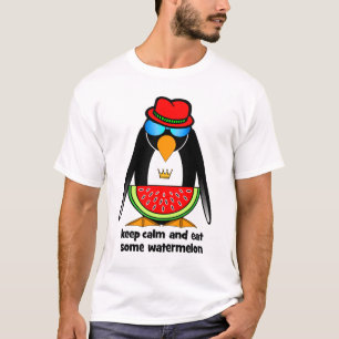 behalten Sie ruhig und essen Sie Wassermelone T-Shirt