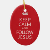 Behalten Sie ruhig und folgen Sie christlichem Keramikornament (Hinten)