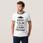 "Behalten Sie ruhig und gehen Sie Karpfenfischen" T-Shirt (Vorne ganz)