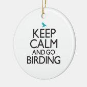 Behalten Sie ruhig und gehen Sie Vogelbeobachtung Keramikornament (Links)