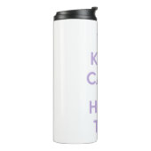 Behalten Sie ruhig und haben Sie den Thermosbecher (Nach links gedreht)