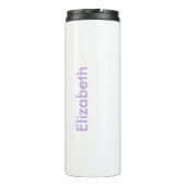 Behalten Sie ruhig und haben Sie den Thermosbecher (Rückseite)