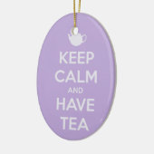 Behalten Sie ruhig und haben Sie Keramikornament (Links)