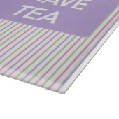 Behalten Sie ruhig und haben Sie Tee-Collage Schneidebrett (Ecke)