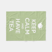 Behalten Sie ruhig und haben Sie Tee-weises Grün Fleecedecke (Vorderseite (Horizontal))