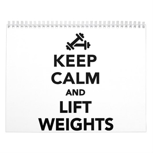 Behalten Sie ruhig und heben Sie Gewichte Kalender (Titelbild)