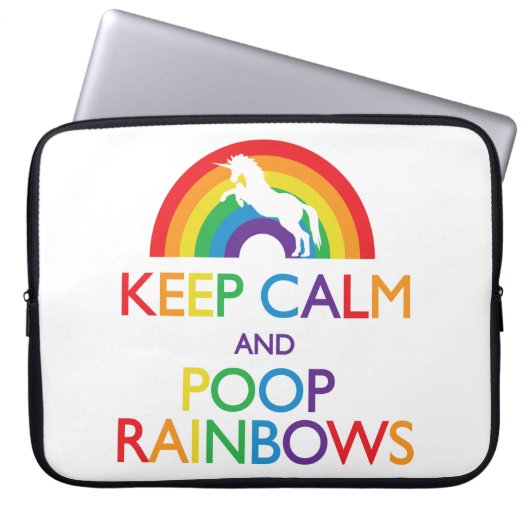 Behalten Sie ruhig und kacken Sie Laptopschutzhülle (Vorderseite)