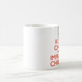 Behalten Sie ruhig und klagen Sie Christie an Kaffeetasse (Mittel)