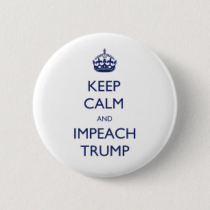 Behalten Sie ruhig und klagen Sie Trumpf an Button