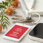 Behalten Sie ruhig und lesen Sie Katze Cozies Schlüsselanhänger (Vorderseite rechts)