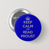 Behalten Sie ruhig und lesen Sie Proust Button (Vorne & Hinten)