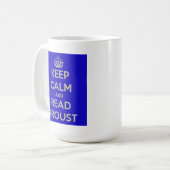 Behalten Sie ruhig und lesen Sie Proust Tasse (Vorderseite Links)