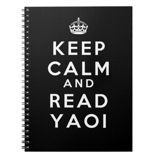 Behalten Sie ruhig und lesen Sie Yaoi Notizblock (Vorderseite)