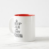 Behalten Sie ruhig und machen Sie Großmutter Zweifarbige Tasse (Vorderseite Links)