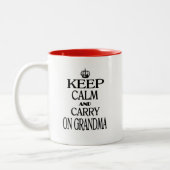 Behalten Sie ruhig und machen Sie Großmutter Zweifarbige Tasse (Links)