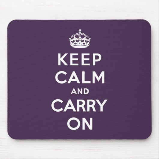 Behalten Sie ruhig und machen Sie lila Dioxazine Mousepad (Vorne)