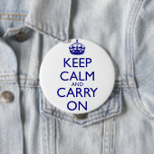 Behalten Sie ruhig und machen Sie Marine-Blau-Text Button (Beispiel)