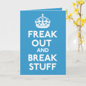 Behalten Sie ruhig und machen Sie Parodie-Karte Karte (Gelbe Blume)