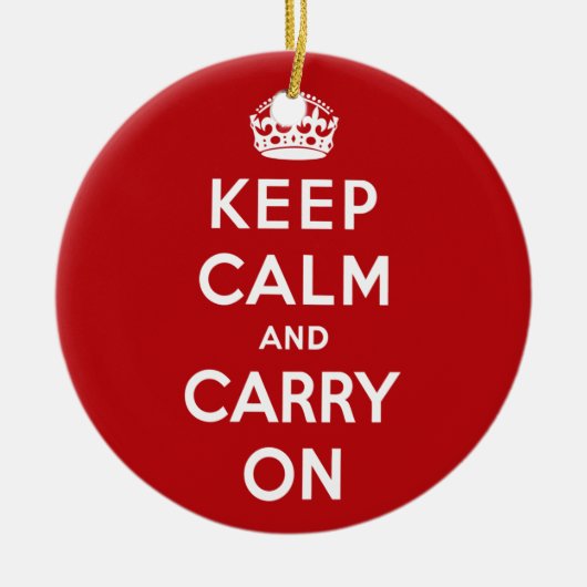 Behalten Sie ruhig und machen Sie Verzierung Keramikornament (Vorne)