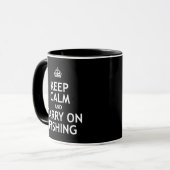 Behalten Sie ruhig und machen Sie weiter zu Tasse (Vorderseite Links)