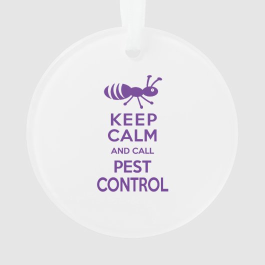 Behalten Sie ruhig und nennen Sie Plage-Kontrolle Ornament (Rückseite)
