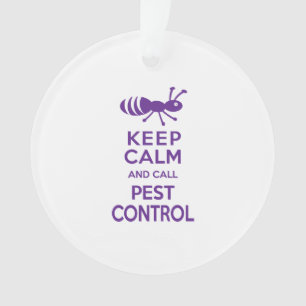 Behalten Sie ruhig und nennen Sie Plage-Kontrolle Ornament