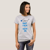 Behalten Sie Ruhig-und Nerd an T-Shirt (Vorne ganz)
