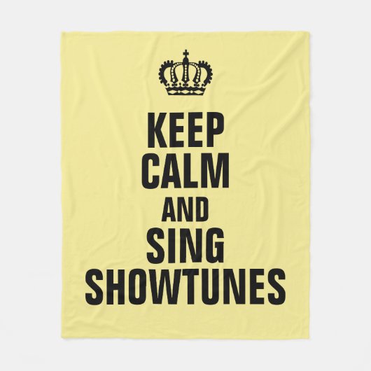 Behalten Sie ruhig und singen Sie Showtunes Fleecedecke (Vorderseite)