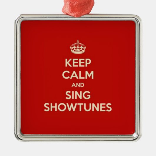 Behalten Sie ruhig und singen Sie Showtunes Silbernes Ornament (Vorne)