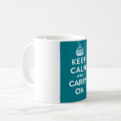 Behalten Sie ruhig und tragen Sie On_MUG_AQUA Kaffeetasse (Vorderseite Links)
