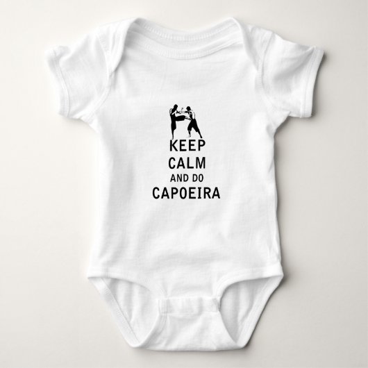 Behalten Sie ruhig und tun Sie Capoeira Baby Strampler (Vorderseite)