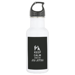 Behalten Sie ruhig und tun Sie Jiu-Jitsu Edelstahlflasche