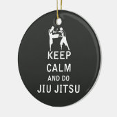 Behalten Sie ruhig und tun Sie Jiu-Jitsu Keramik Ornament (Links)