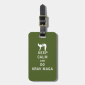 Behalten Sie ruhig und tun Sie Krav Maga Gepäckanhänger (Vorderseite vertikal)