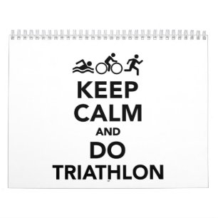 Behalten Sie ruhig und tun Sie Triathlon Kalender