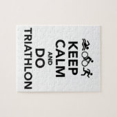 Behalten Sie ruhig und tun Sie Triathlon Puzzle (Horizontal)