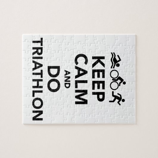 Behalten Sie ruhig und tun Sie Triathlon Puzzle (Horizontal)