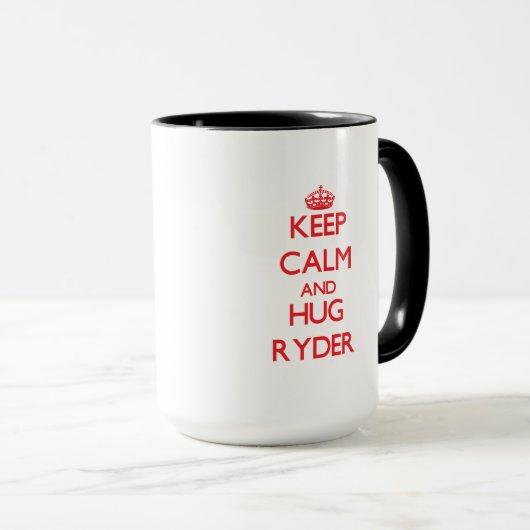 Behalten Sie ruhig und Umarmung Ryder Tasse (VorderseiteRechts)