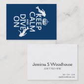 Behalten Sie ruhig und (Unterwasseratemgerät) Visitenkarte (Vorne/Hinten)