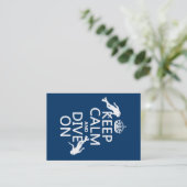 Behalten Sie ruhig und (Unterwasseratemgerät) Visitenkarte (Stehend Vorderseite)