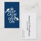 Behalten Sie ruhig und (Unterwasseratemgerät) Visitenkarte (Vorne/Hinten)