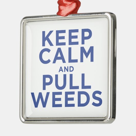 Behalten Sie ruhig und ziehen Sie Unkräuter Silbernes Ornament (Links)